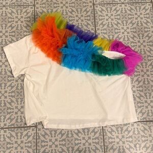 Women’s One shoulder ruffle tee